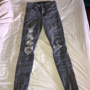 American Eagle Gray Ripped Jeans